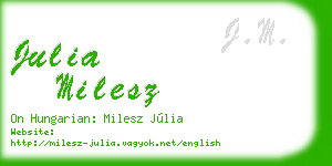 julia milesz business card